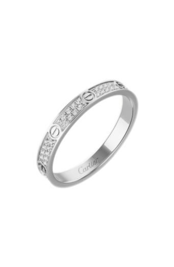 Cartier Love Ring Mini Model Paved White Gold