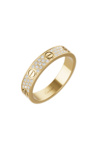 Cartier Love Ring Small Model Paved Yellow Gold