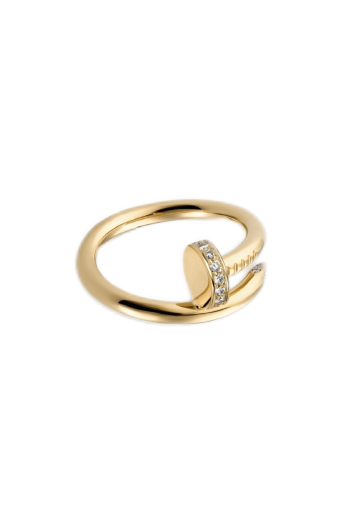 Cartier Juste un Clou Ring Classic Model Paved Yellow Gold