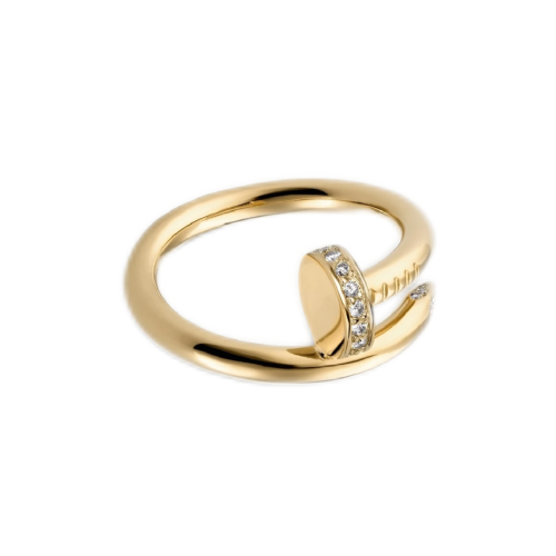 Cartier Juste un Clou Ring Classic Model Paved Yellow Gold