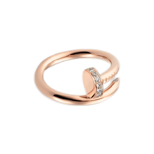 Cartier Juste un Clou Ring Classic Model Paved Rose Gold