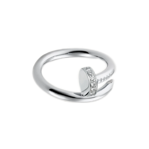 Cartier Juste un Clou Ring Classic Model Paved White Gold