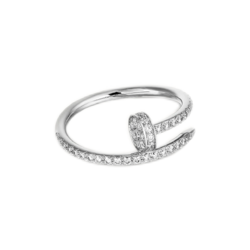 Cartier Juste un Clou Ring Small Model Semi-Paved White Gold
