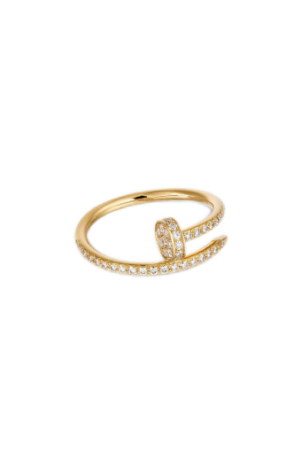Cartier Juste un Clou Ring Small Model Semi-Paved Yellow Gold