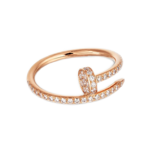 Cartier Juste un Clou Ring Small Model Semi-Paved Rose Gold
