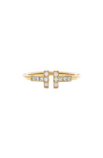 Tiffany & Co. T Wire Ring Yellow Gold Diamonds