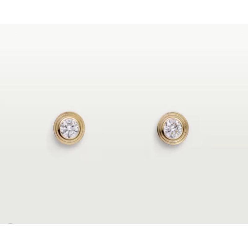 Cartier D'Amour Diamond Earrings Yellow Gold