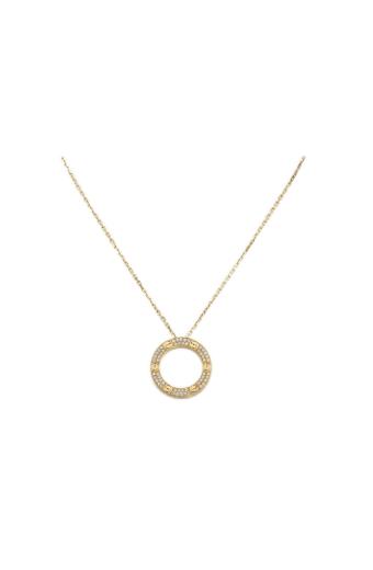Cartier Love Necklace Paved Diamonds Yellow Gold