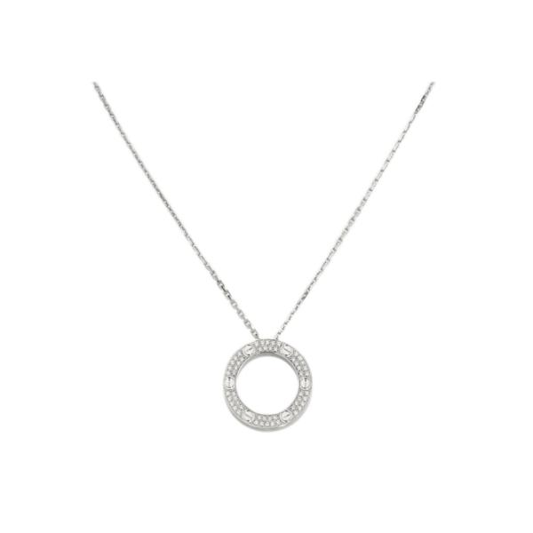 Cartier Love Necklace Paved Diamonds White Gold