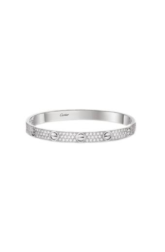 Cartier Love Bracelet Classic Model Paved White Gold