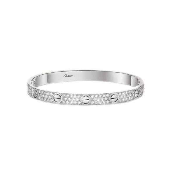 Cartier Love Bracelet Classic Model Paved White Gold