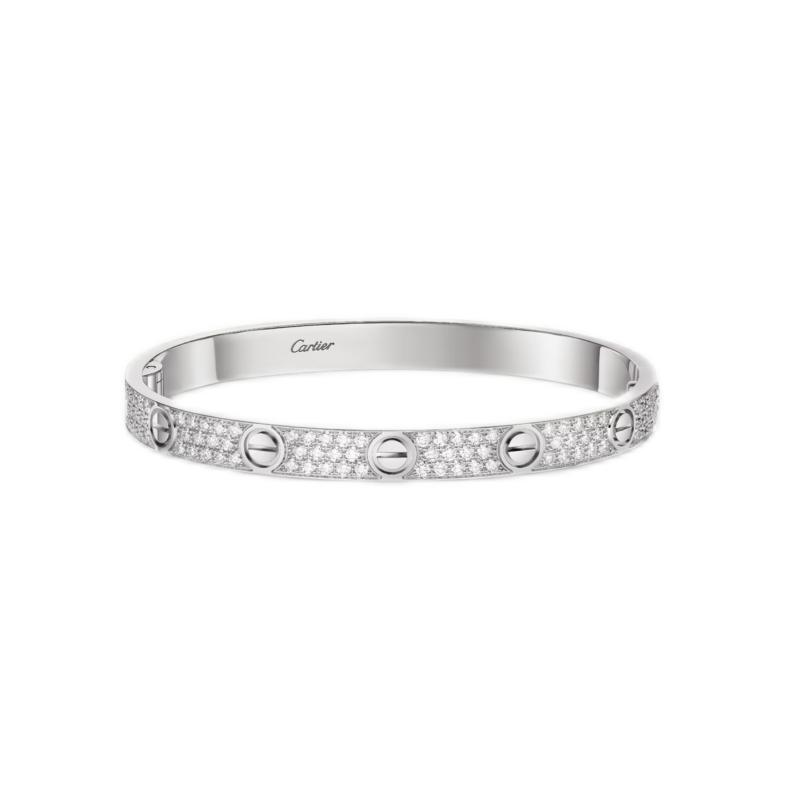 Cartier Love Bracelet Classic Model Paved White Gold