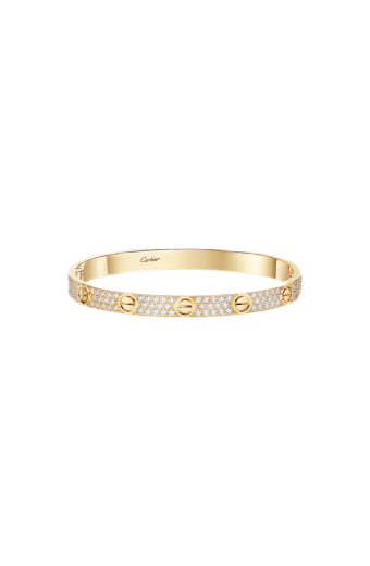 Cartier Love Bracelet Classic Model Paved Yellow Gold