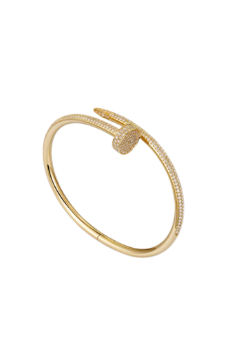 Cartier Juste un Clou Bracelet Classic Model Diamonds Yellow Gold Paved