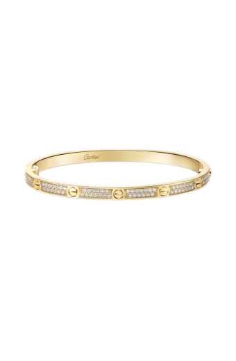 Cartier Love Bracelet Small Model Paved Yellow Gold