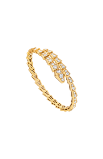 Bvlgari Serpenti Viper Bracelet Yellow Gold Full Pave Diamonds 